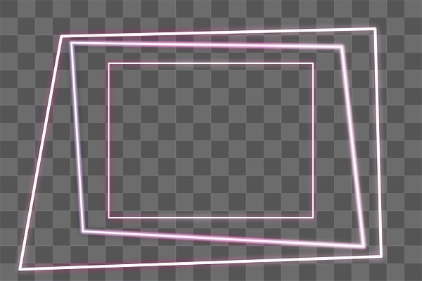 Glowing Pink Neon Frame Design Premium PNG Rawpixel