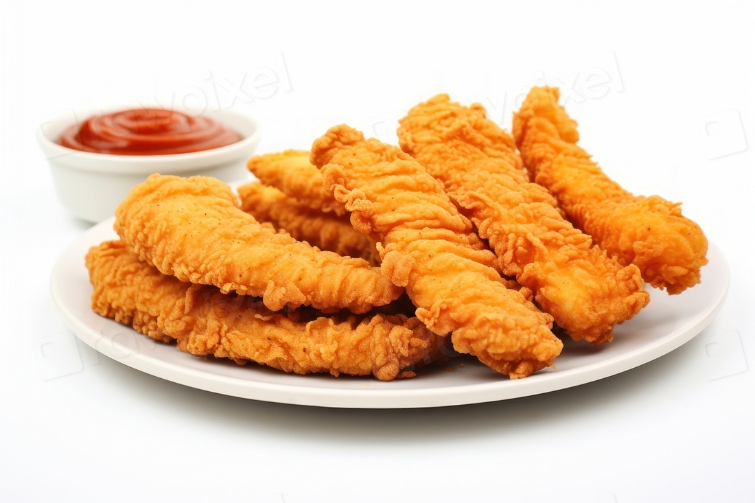 Crispy Fried Chicken Strips Ketchup Premium Photo Rawpixel