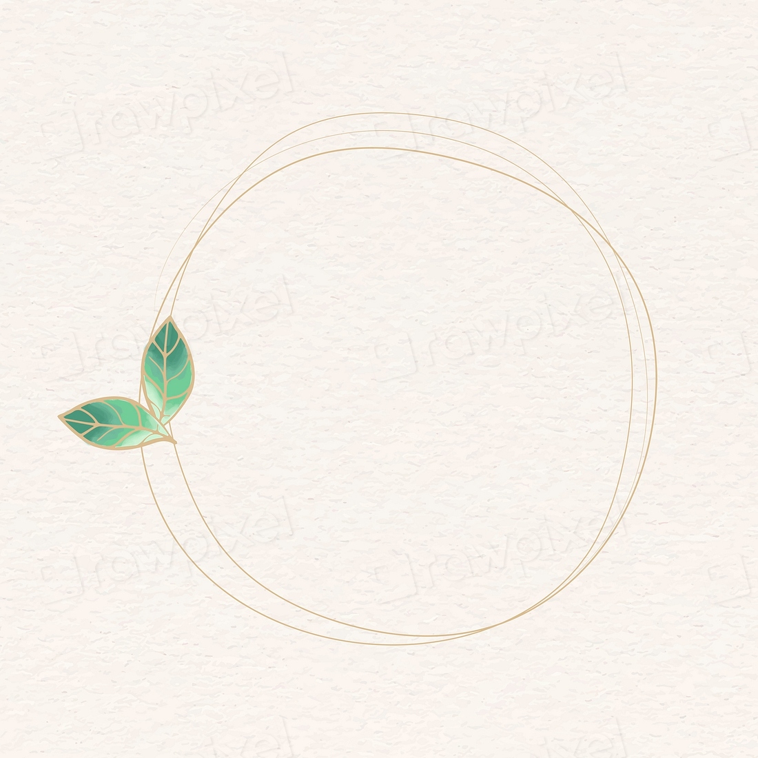 Botanical Circle Frame Clipart Gold Free Vector Rawpixel