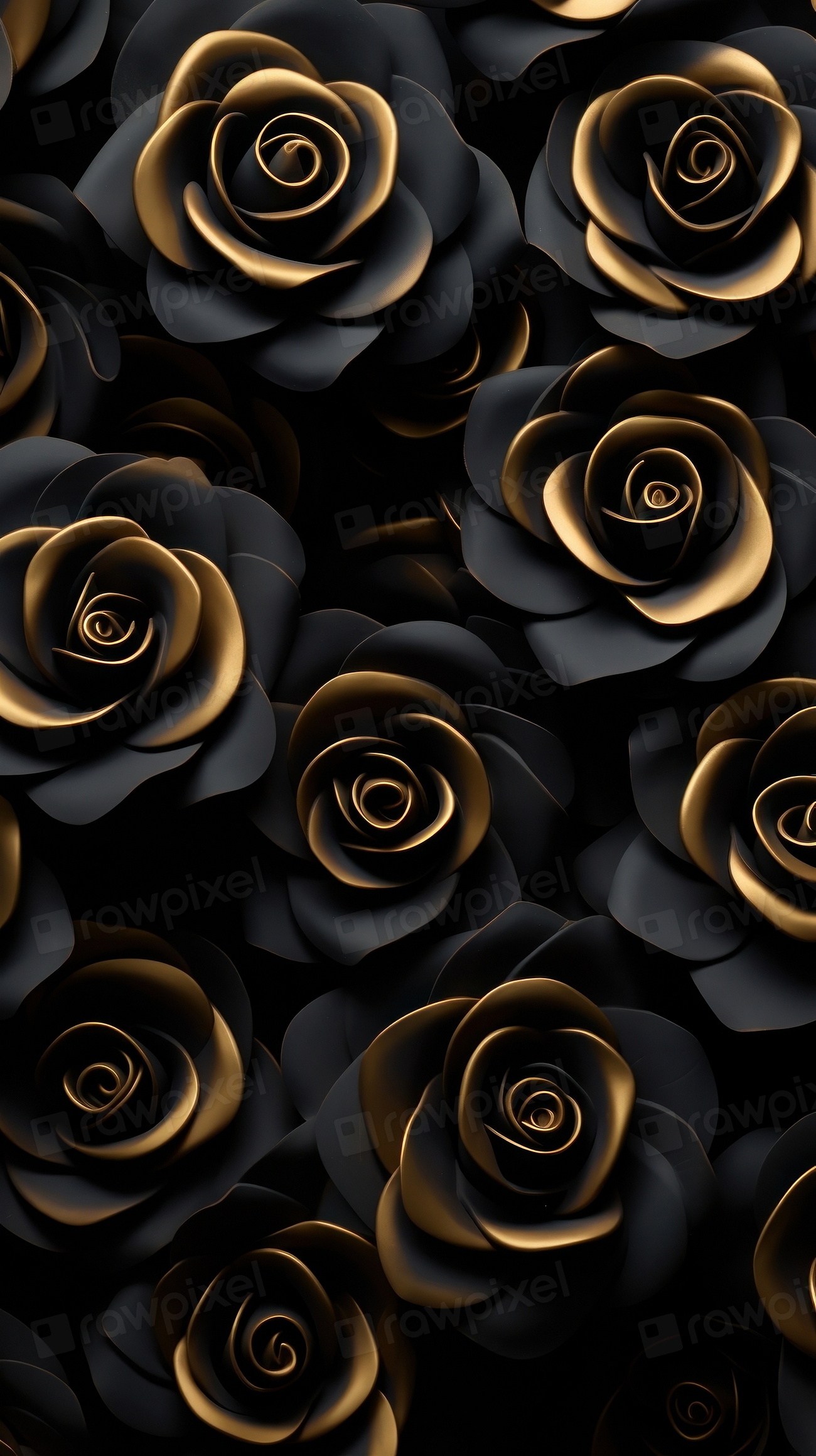 Gold Roses Bas Relief Pattern Free Photo Rawpixel