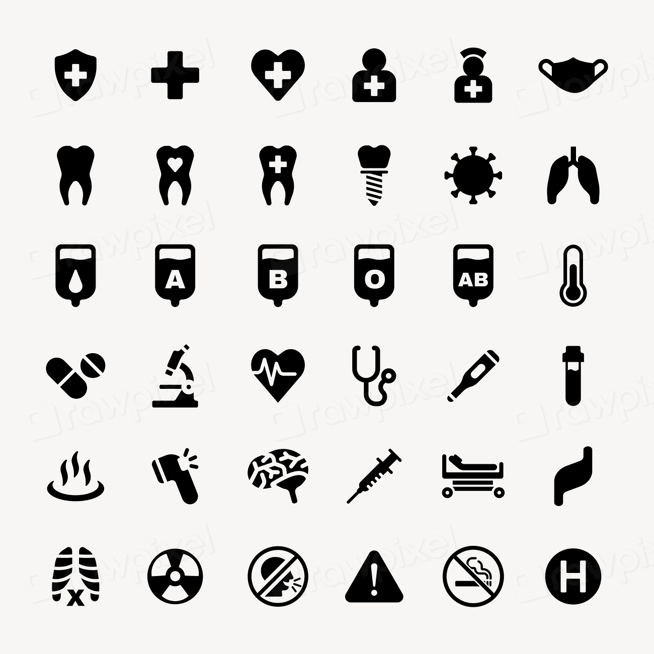 Medical Icons Set Symbols Like Premium Vector Rawpixel