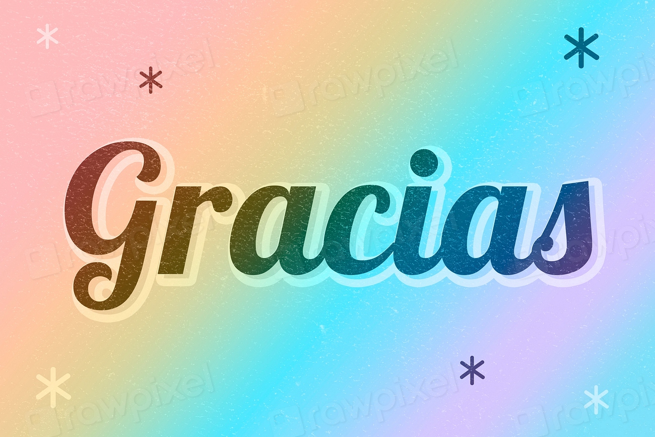 Gracias Word Gay Pride Rainbow Free Photo Rawpixel