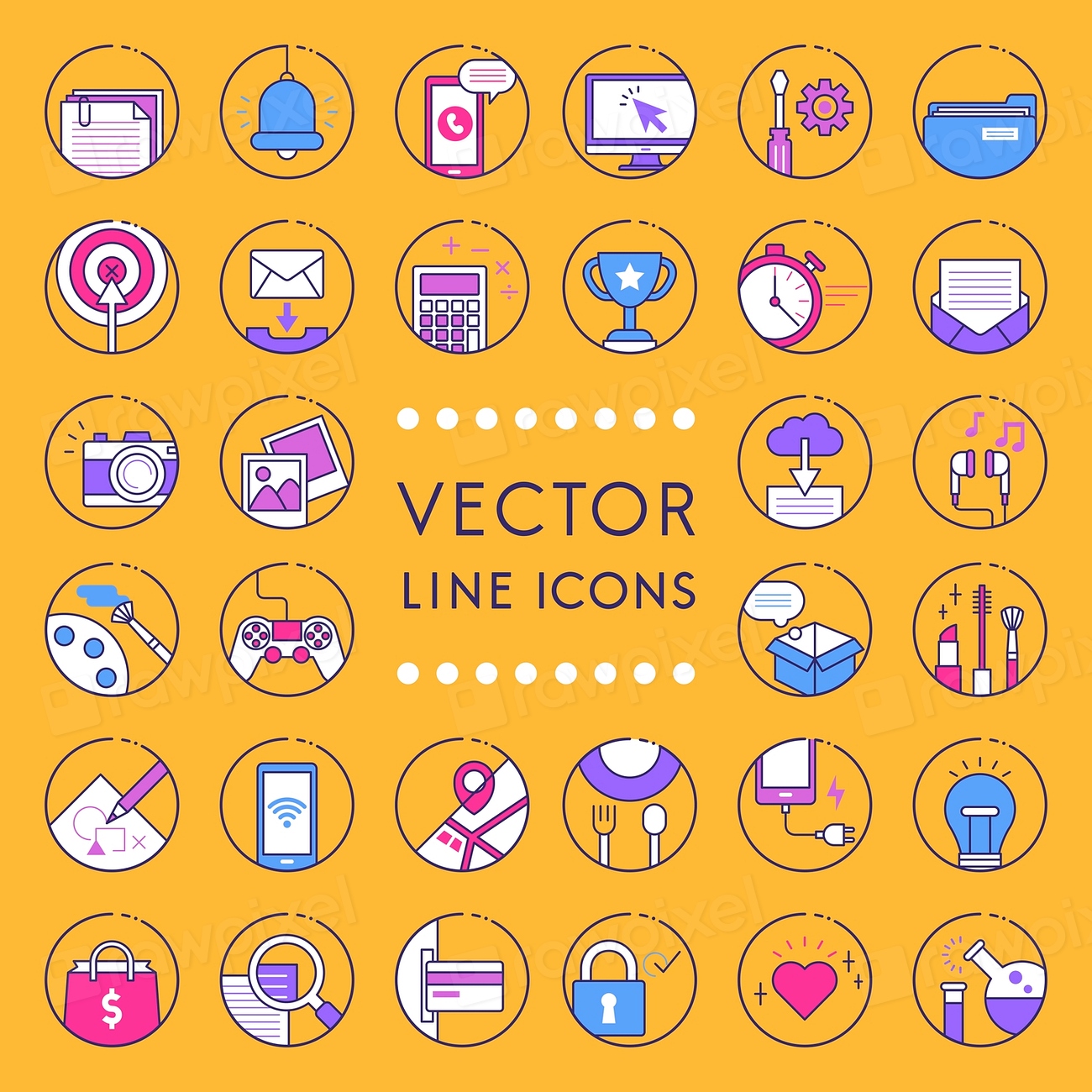 Illustration Of Vector Line Collection Premium Vector Rawpixel