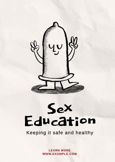 Sex Education Poster Template Editable Premium Editable Template