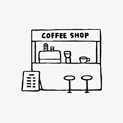 Coffee Shop Cute Doodle Clipart Free Photo Illustration Rawpixel