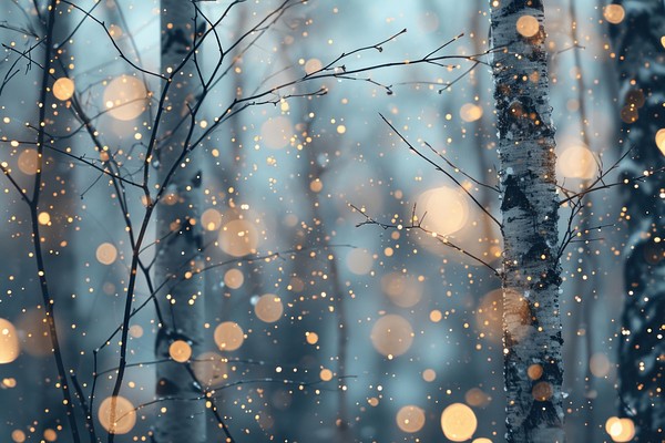 Winter Forest Bokeh Effect Background Free Photo Rawpixel