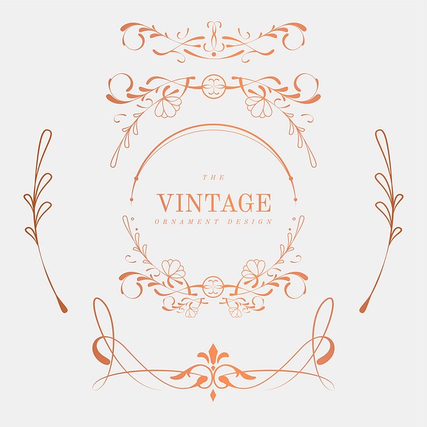 Luxurious Vintage Art Nouveau Badge Free Vector Rawpixel