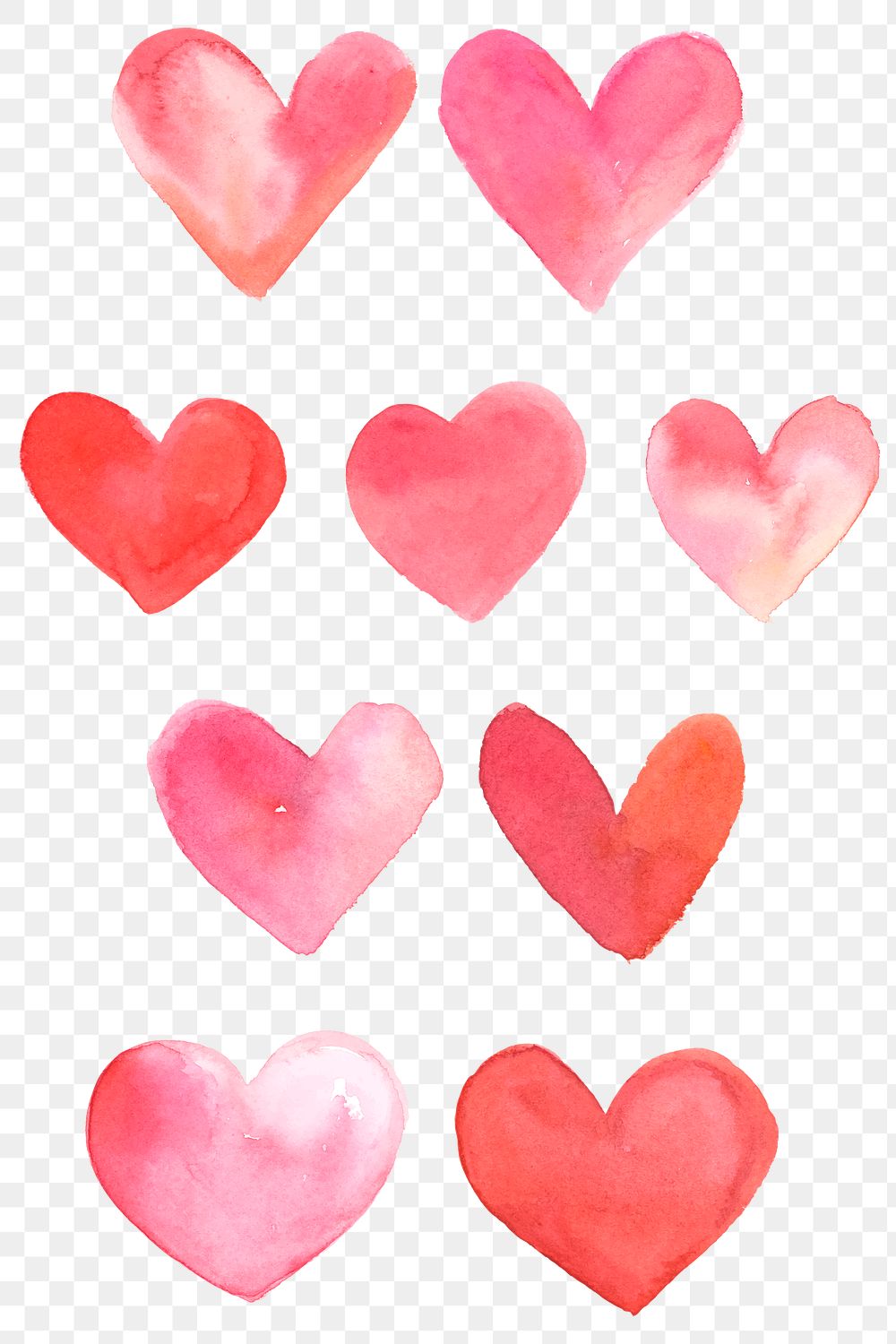 Cute Heart Sticker Set Png Free PNG Sticker Rawpixel