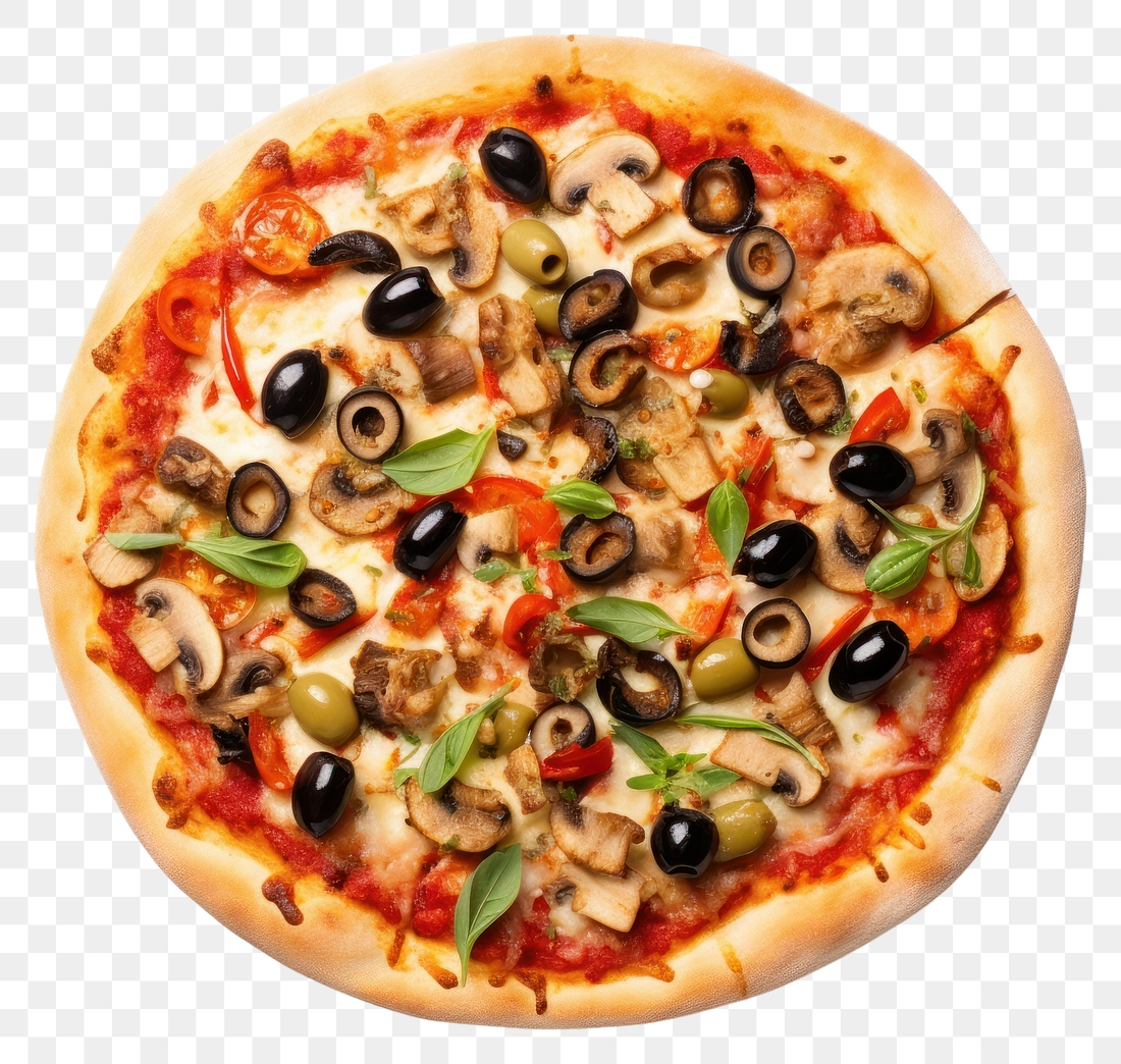 Png Pizza Olive Food Mozzarella Premium Png Rawpixel