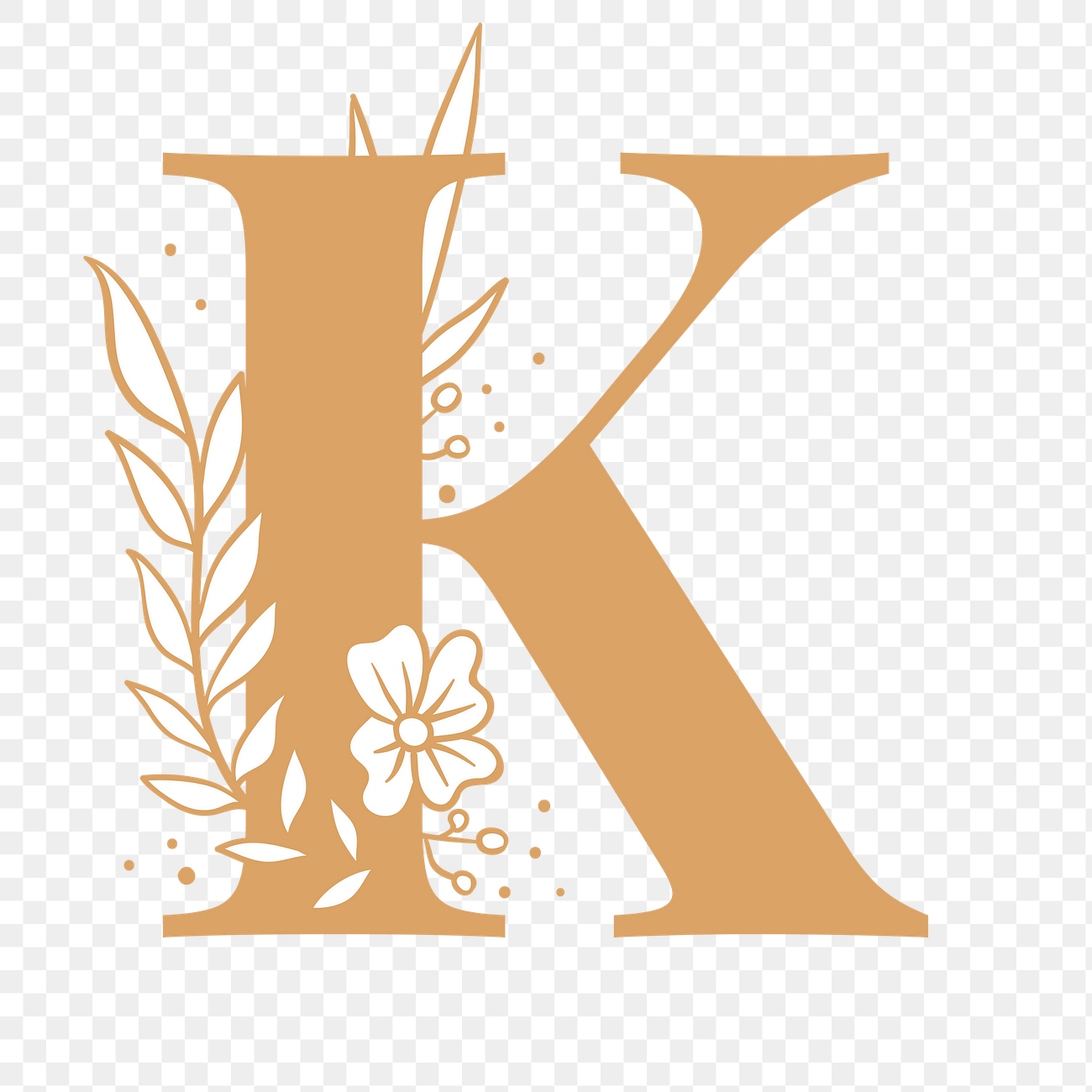 Letter K Script Png Floral Premium Png Sticker Rawpixel