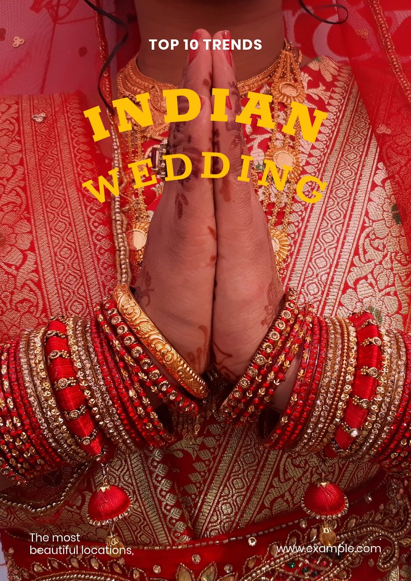 Indian Wedding Poster Template Editable Premium Editable Template