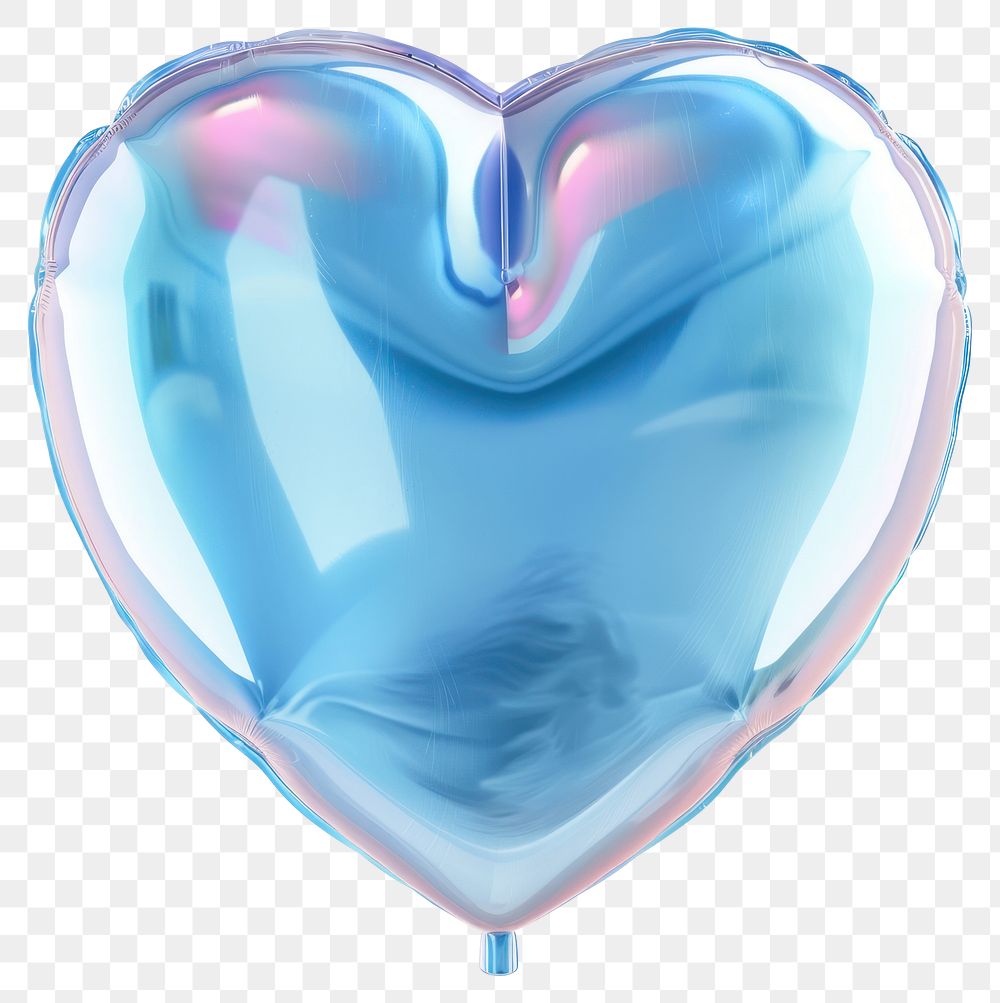 Shiny Blue Heart Balloon Free PNG Rawpixel