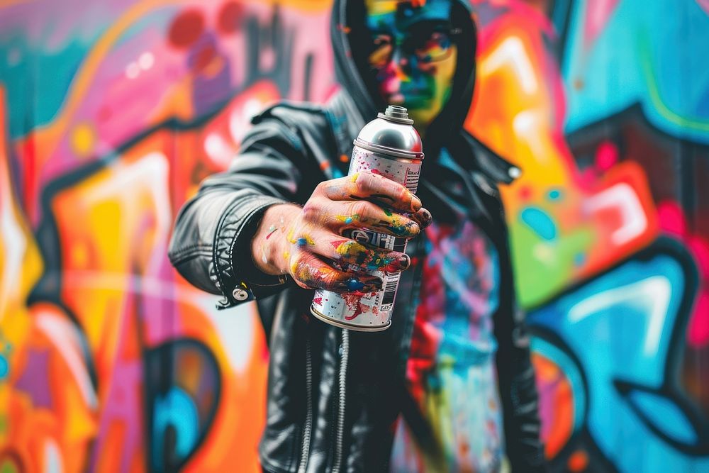 Man Holding Spray Paint Graffiti Free Photo Rawpixel