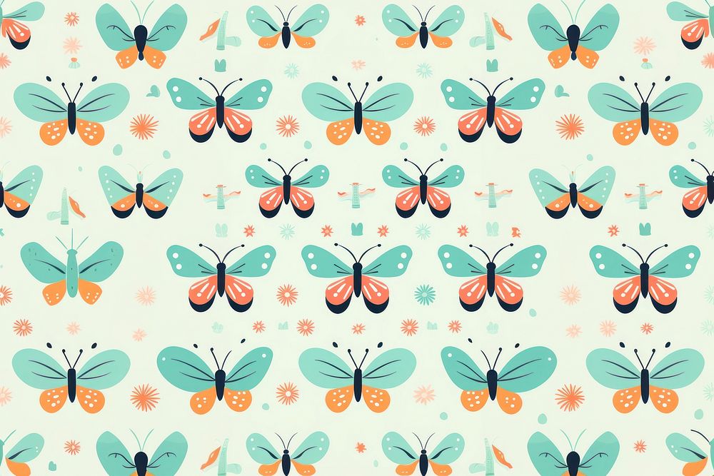 Smiling Butterfly Pattern Backgrounds Insect Premium Photo