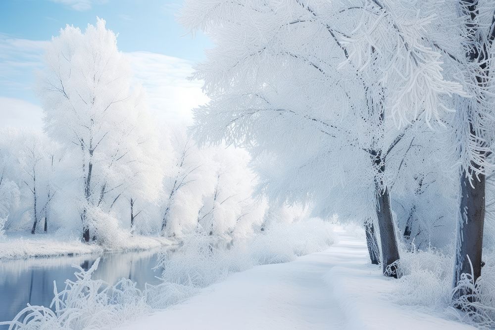 Snowy Winter Landscape Outdoors Nature Free Photo Rawpixel