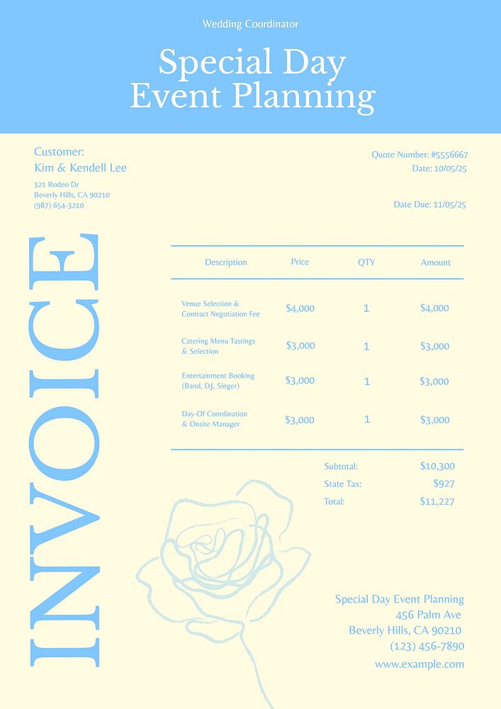 Event Planning Invoice Template Free Photo Rawpixel