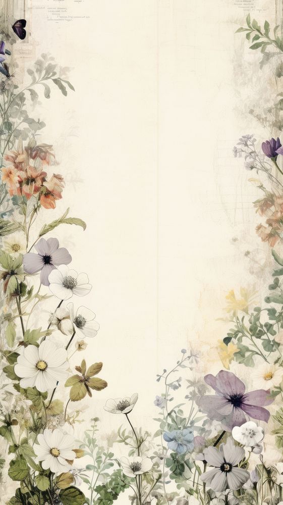 Wallpaper Ephemera Pale Flowers Flower Premium Photo Illustration