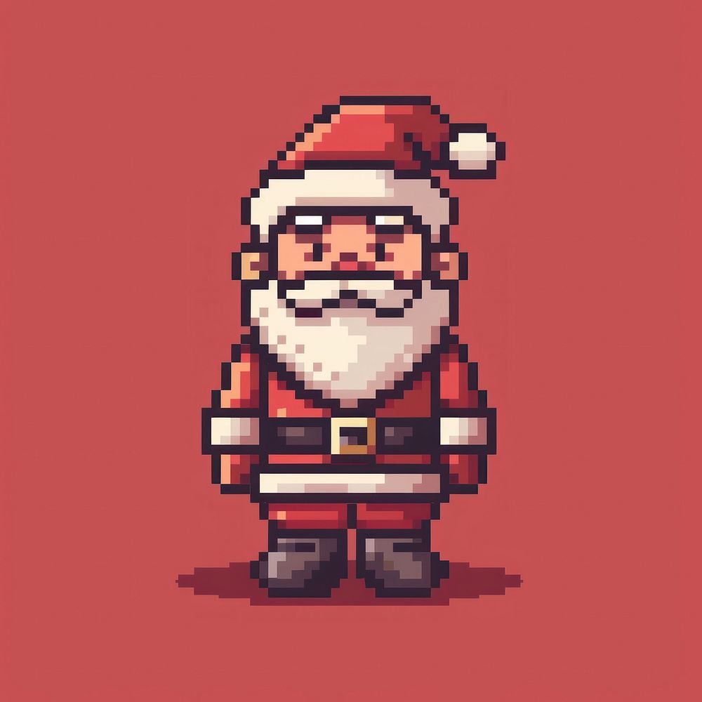 Santa Claus Pixel Art Painting Free Photo Illustration Rawpixel