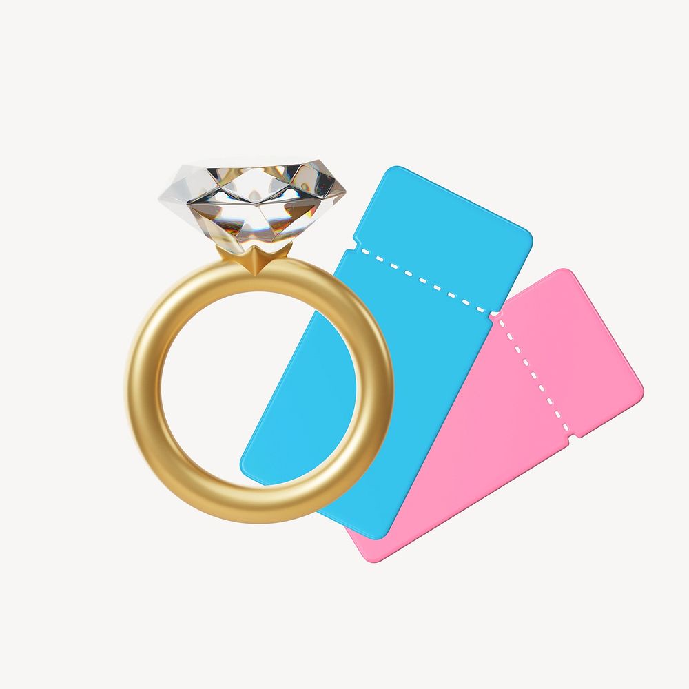 3D Diamond Ring Movie Tickets Premium Photo Rawpixel