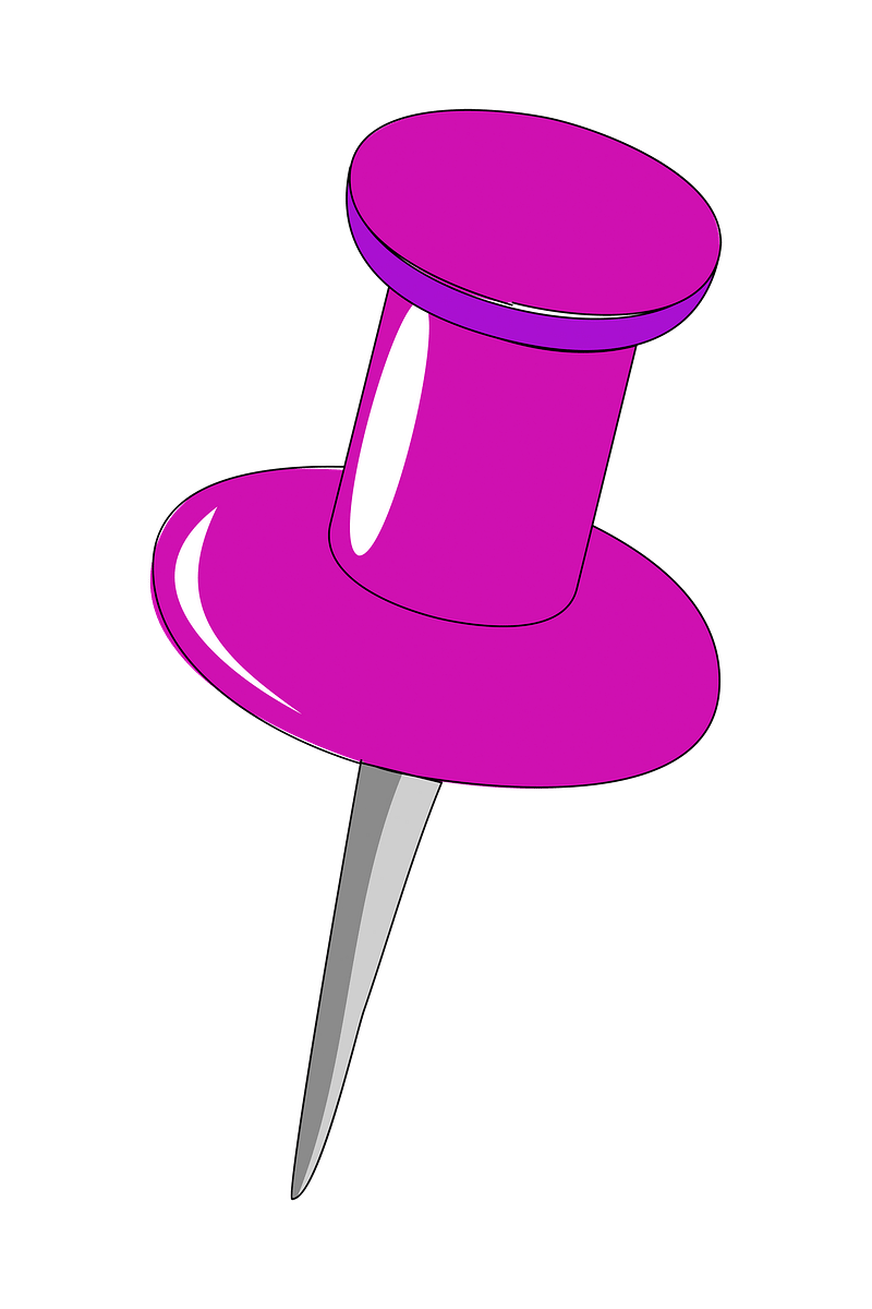 Pink Thumb Tack Clip Art