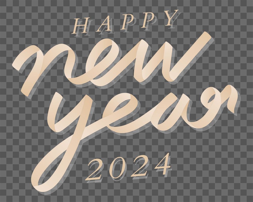 Happy new year 2024 png Free PNG Sticker rawpixel