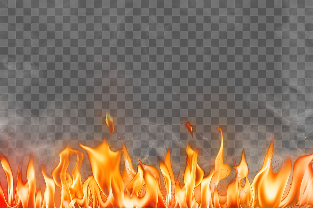 Flame png border, orange realistic | Free PNG - rawpixel