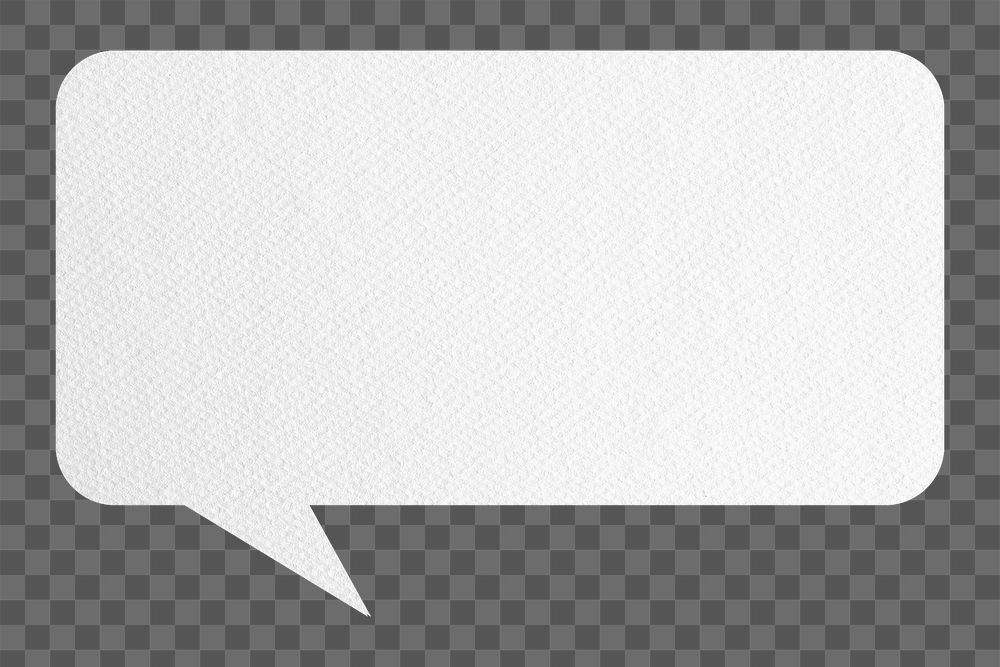 White paper craft textured speech | Free PNG Sticker - rawpixel