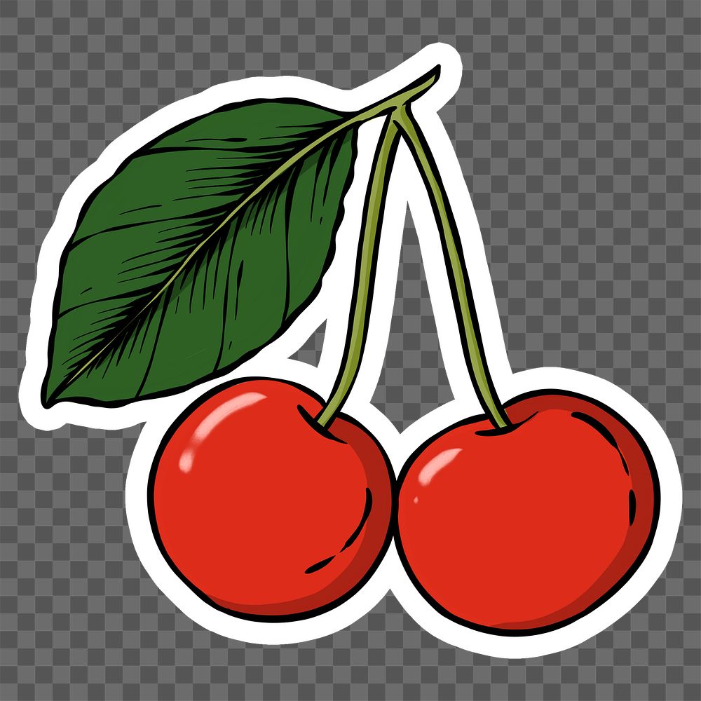 Natural cherry sticker design element | Premium PNG Sticker - rawpixel