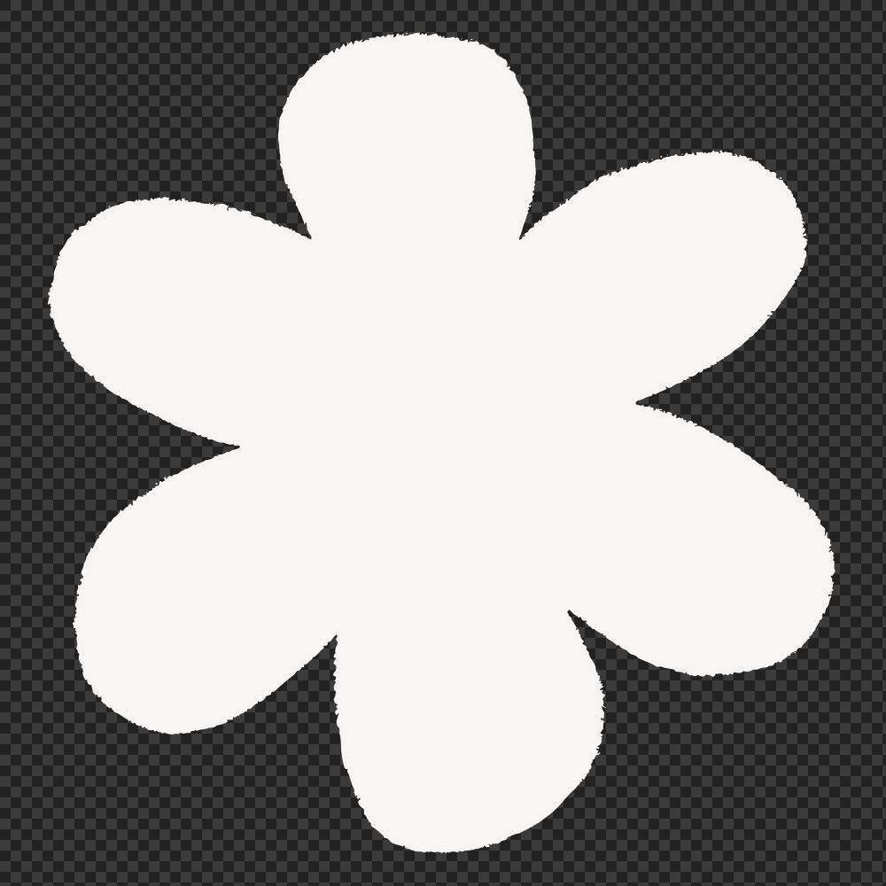 White asterisk png sticker, flower | Free PNG Sticker - rawpixel