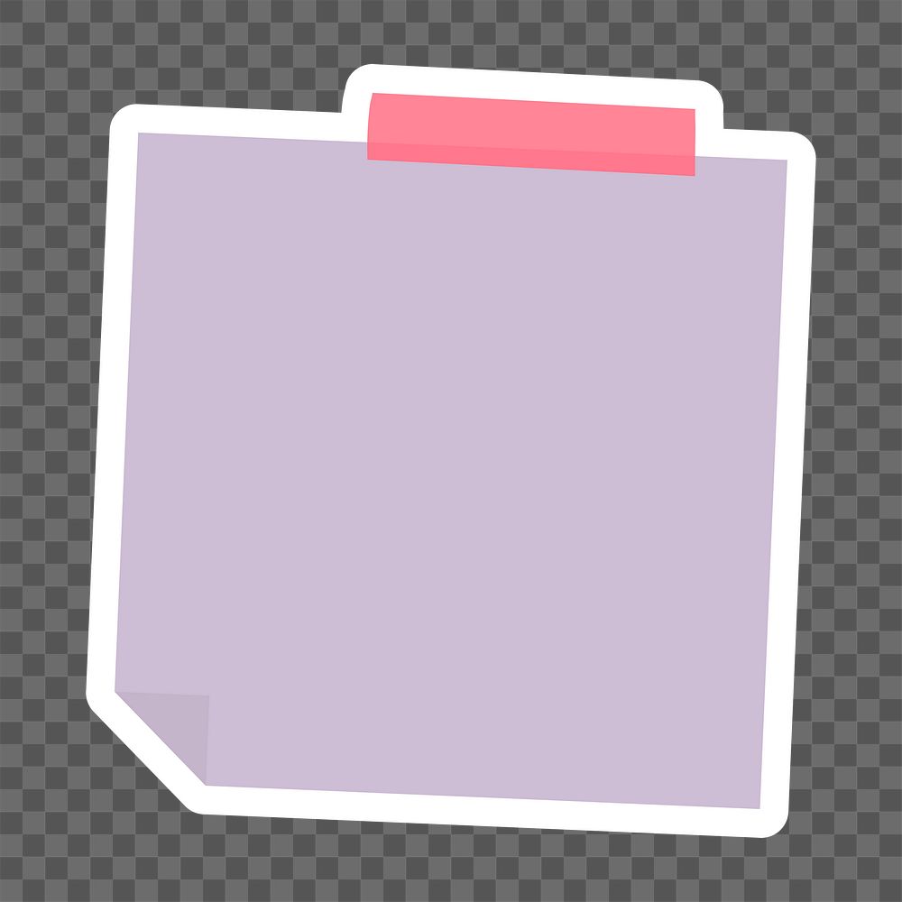 Pastel purple notepaper journal sticker | Premium PNG Sticker - rawpixel