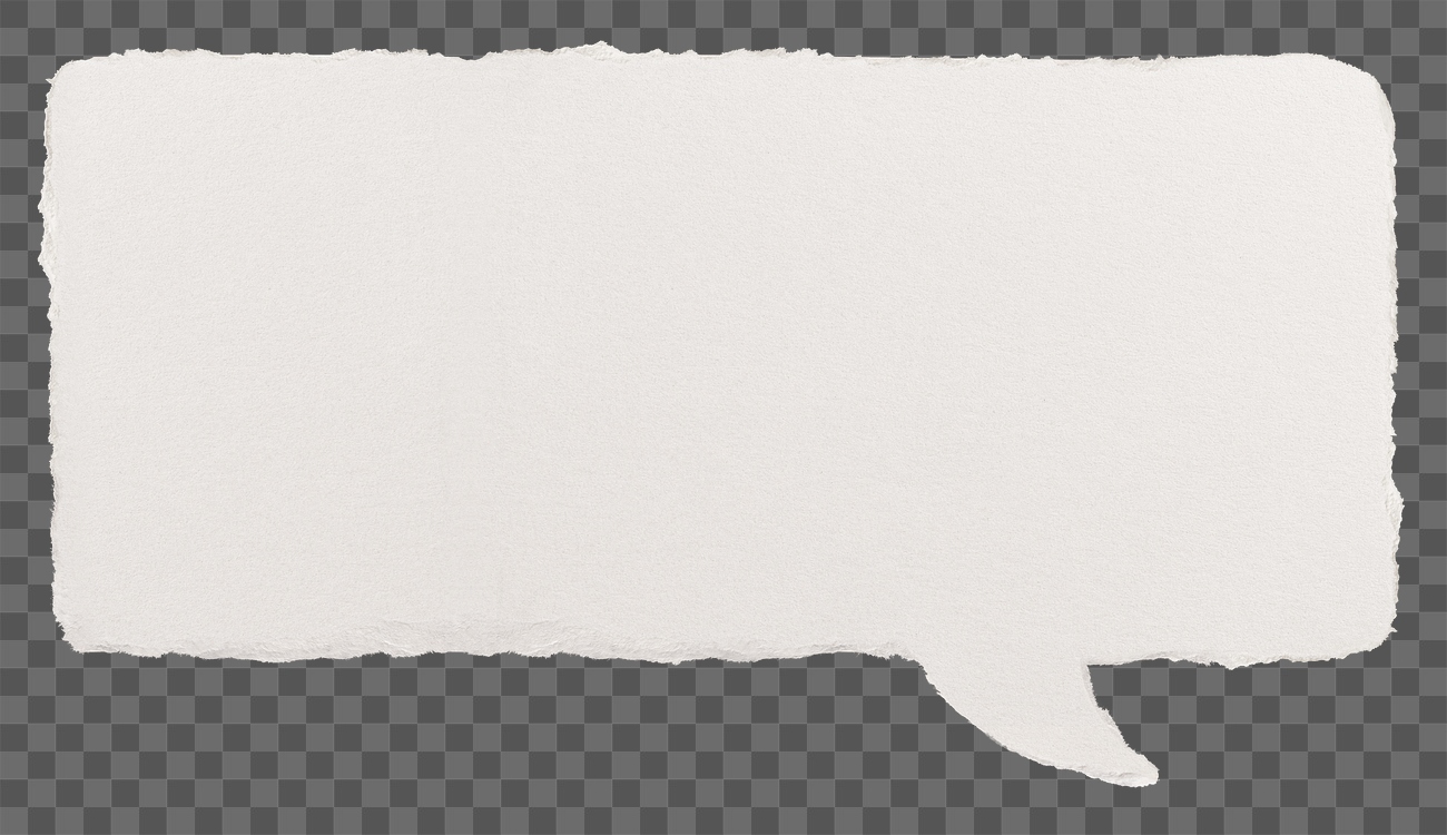 Speech bubble png sticker, paper | Premium PNG - rawpixel