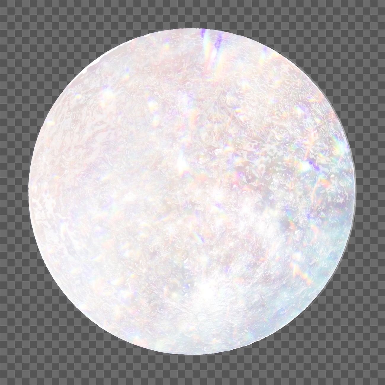 Silver holographic full moon design | Premium PNG Sticker - rawpixel