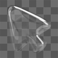 Arrow png 3D bubble icon, transparent background