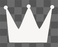 PNG crown icon in white, transparent background