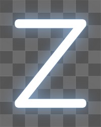 Letter z png white alphabet, transparent background