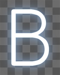 Letter B png white alphabet, transparent background