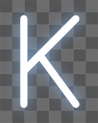 Letter K png white alphabet, transparent background