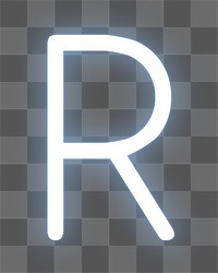 Letter R png white alphabet, transparent background