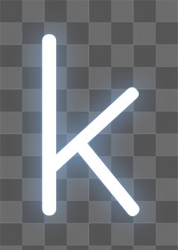 Letter k png white alphabet, transparent background