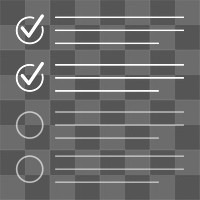 PNG checklist, digital element, transparent background