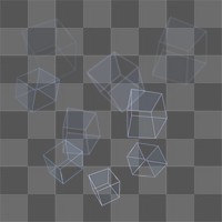 PNG Digital isometric cubes, digital element, transparent background
