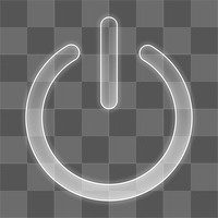 PNG power button symbol, digital element, transparent background