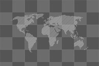 PNG map, digital element, transparent background