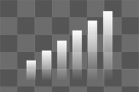 PNG growth bar graph, digital element, transparent background