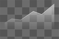 PNG growth graph, digital element, transparent background