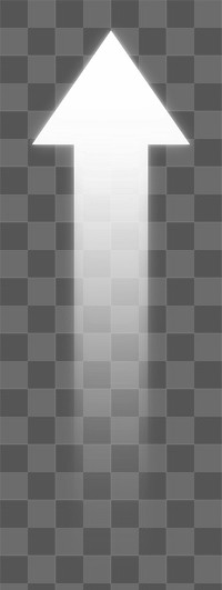 PNG white arrow, digital element, transparent background