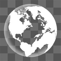 PNG globe sphere, digital element, transparent background