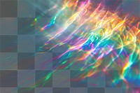 PNG Vibrant iridescent light  overlay effect, transparent background