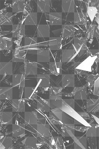 PNG Abstract shattered glass fragments