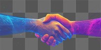 PNG Handshake handshake partnership futuristic.